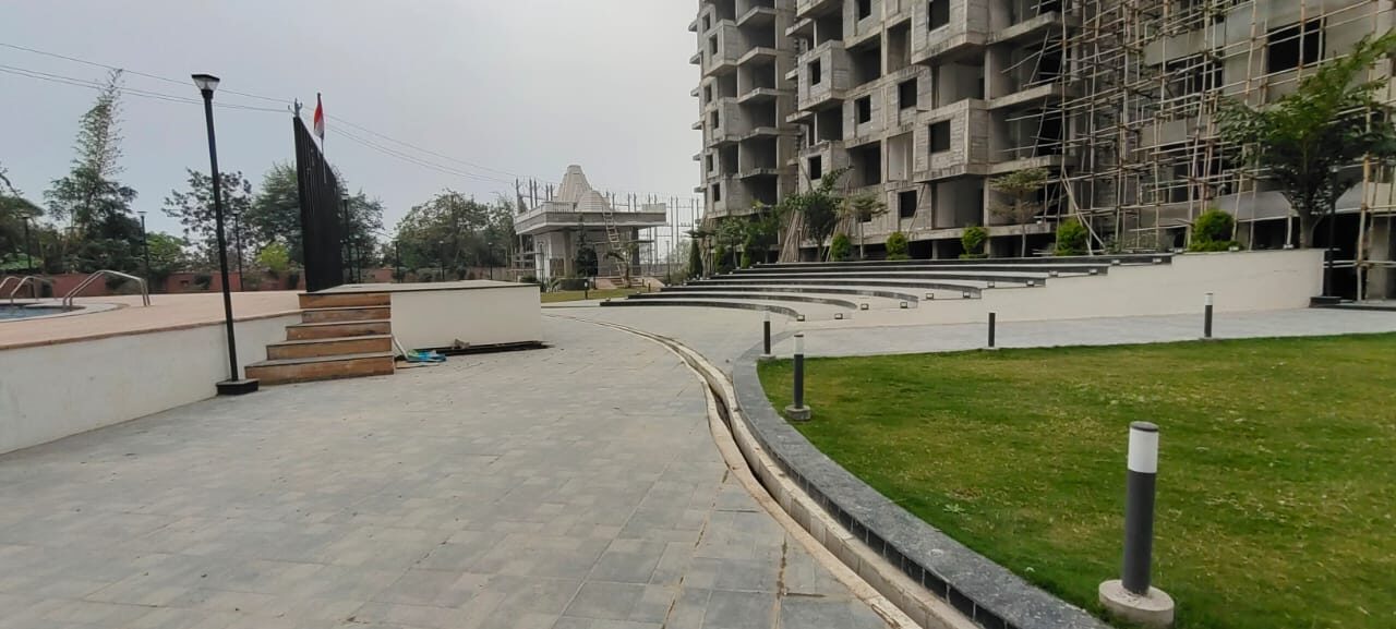 The amphitheatre photographed at the Vision Jabalpur campus